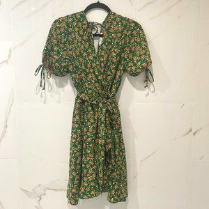 Purple Snow-Green Dress- XL- Open Back- Worn Once